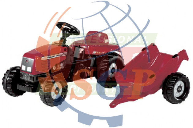 Игрушечный трактор Massey Ferguson + прицеп